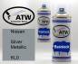 Preview: Nissan, Silver Metallic, KL0: 400ml Sprühdose + 400ml Klarlack - Set, von ATW Autoteile West.